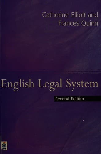 Cover image for English legal system