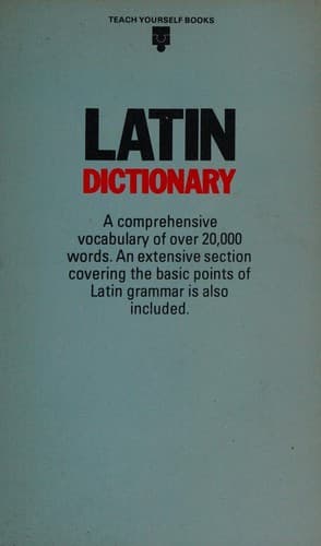 Cover image for Latin Dictionary Teach Yourself