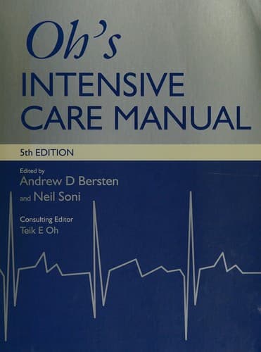 Cover image for Oh's intensive care manual.