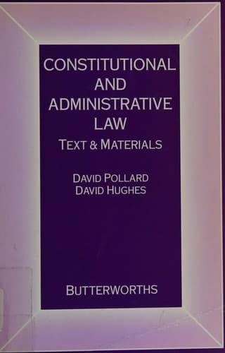 Cover image for Constitutional and administrative law