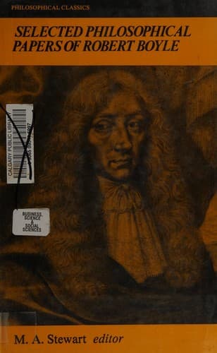 Cover image for Selected philosophical papers of Robert Boyle