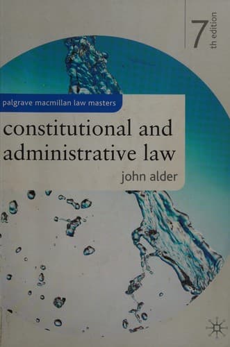 Cover image for Constitutional and administrative law