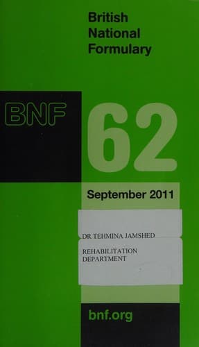 Cover image for British national formulary