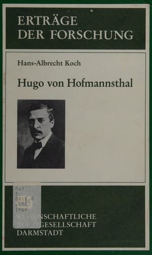 Cover image for Hugo von Hofmannsthal