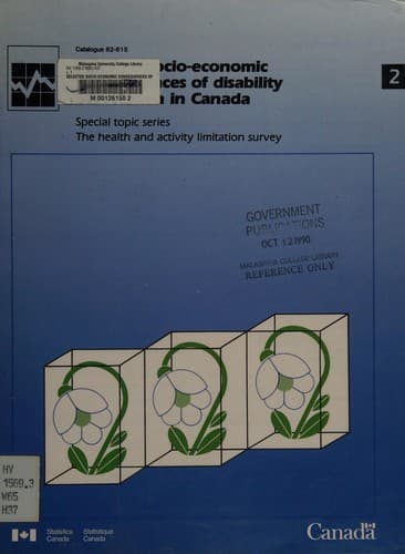 Selected socio-economic consequences of disability for women in Canada
