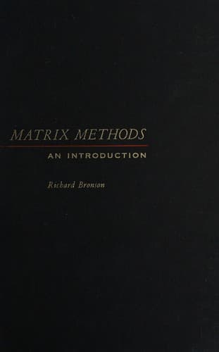 Cover image for Matrix methods