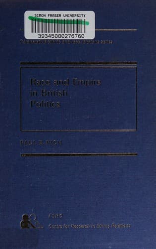 Cover image for Race and empire in British politics