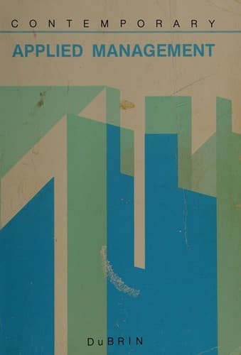 Cover image for Contemporary applied management