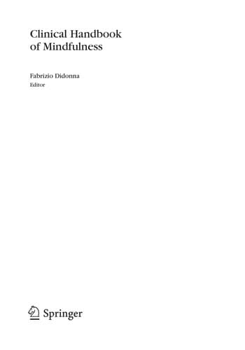 Cover image for Clinical handbook of mindfulness
