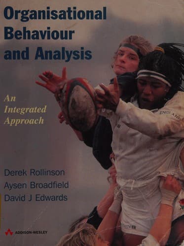 Cover image for Organisational behaviour and analysis