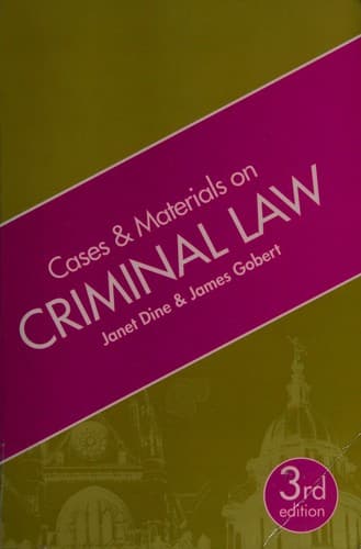 Cover image for Cases and materials on criminal law