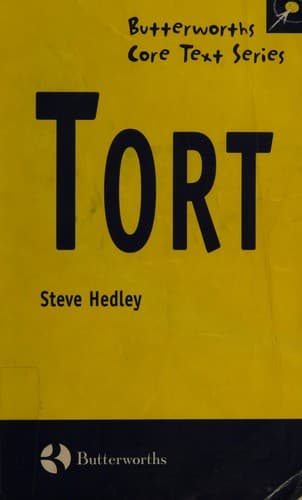 Cover image for Tort (Butterworths Core Texts)