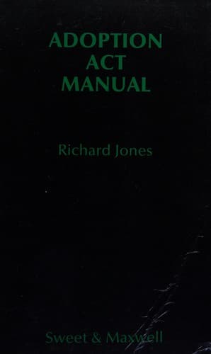 Cover image for Adoption Act Manual