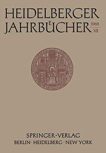 Cover image for Heidelberger Jahrbücher