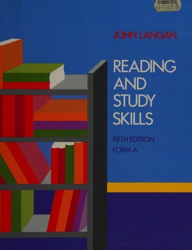 Cover image for Reading and Study Skills/Form A