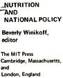 Cover image for Nutrition and national policy