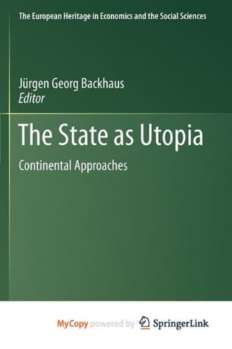 Cover image for The State as Utopia