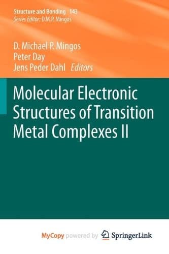 Cover image for Molecular Electronic Structures of Transition Metal Complexes II