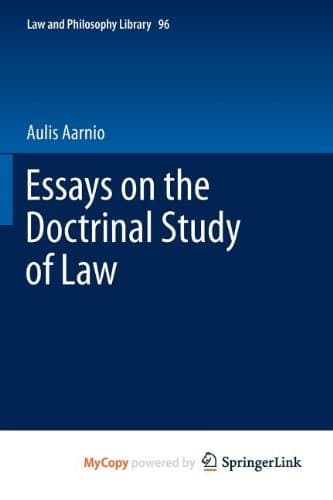 Cover image for Essays on the Doctrinal Study of Law