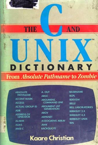 Cover image for The C and UNIX dictionary