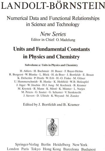Cover image for Units and fundamental constants in physics and chemistry