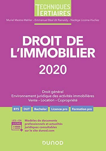 Cover image for Droit de l'immobilier 2020