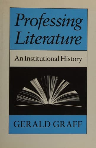 Cover image for Professing literature
