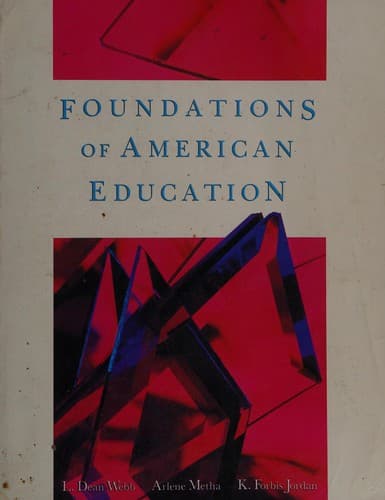 Cover image for Foundations of American education