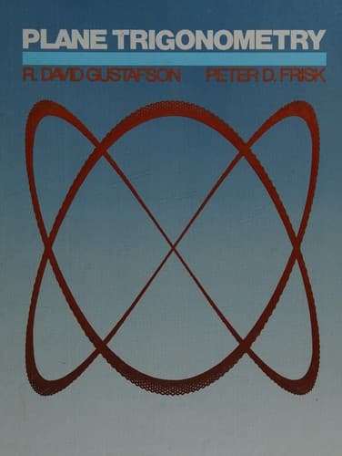 Cover image for Plane trigonometry