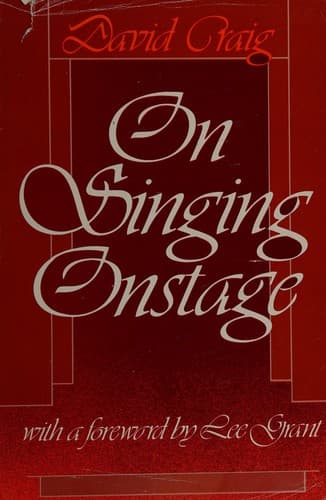 Cover image for On singing onstage.