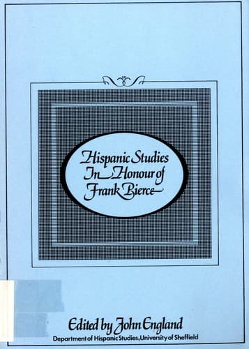 Cover image for Hispanic studies in honour of Frank Pierce