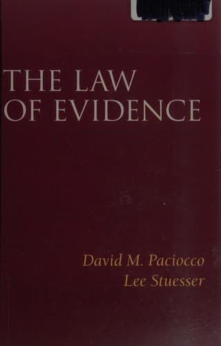 Cover image for The law of evidence