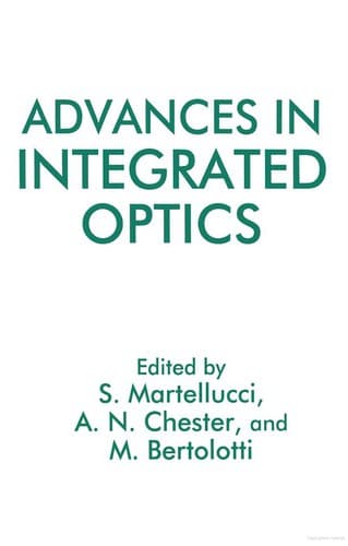 Cover image for Advances in integrated optics