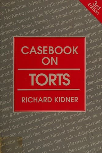 Cover image for Casebook on Torts