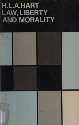 Cover image for Law, liberty and morality