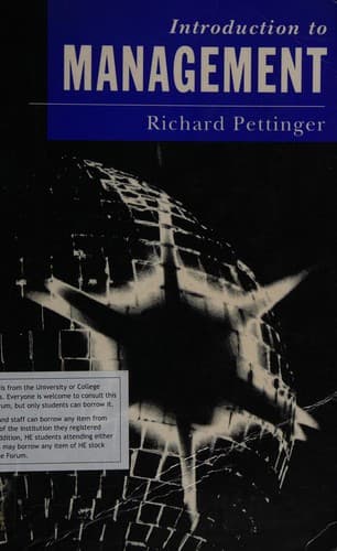 Cover image for Introduction to management