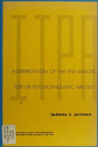 Interpretation of the 1961 Illinois test of psycholinguistic abilities