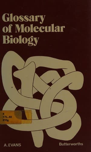 Cover image for Glossary of molecular biology