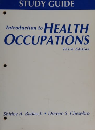 Cover image for Introduction to health occupations