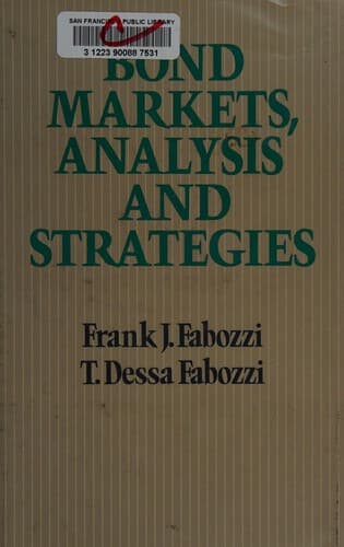 Cover image for Bond markets, analysis and strategies