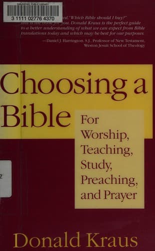 Cover image for Choosing a Bible