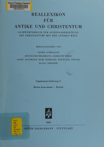 Reallexikon für Antike und Christentum