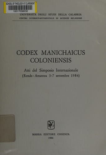 Codex manichaicus coloniensis