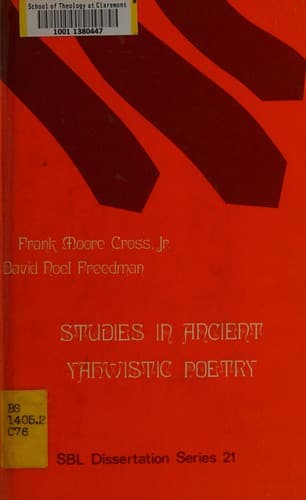 Cover image for Studies in ancient Yahwistic poetry