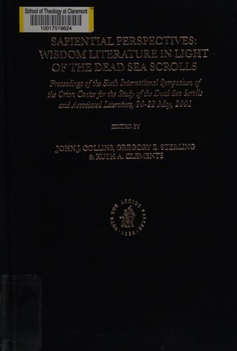 Cover image for Sapiential perspectives