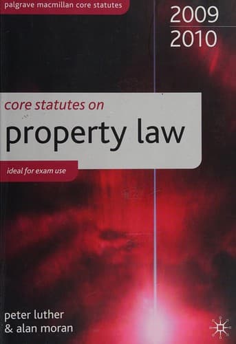 Cover image for Core statutes on property law
