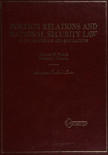 Cover image for Foreign relations and national security law