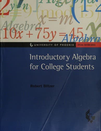 Cover image for Introductory algebra for college students