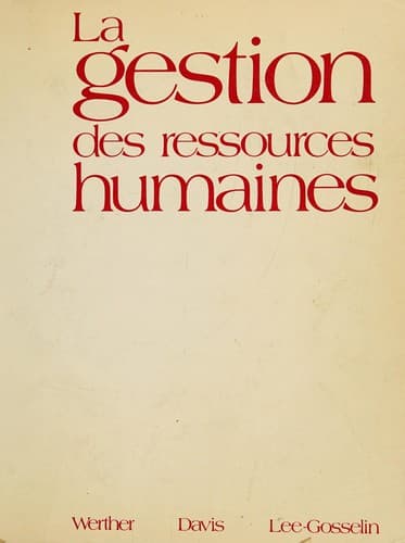 Cover image for La gestion des ressources humaines