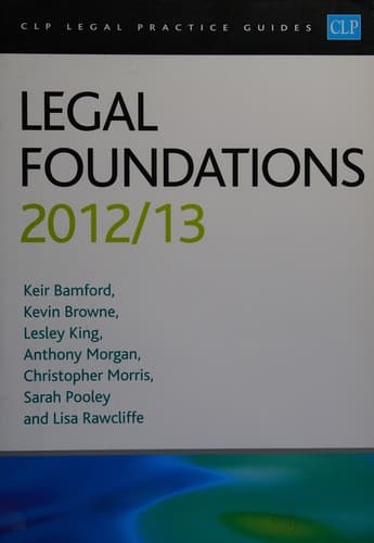 Cover image for Legal foundations